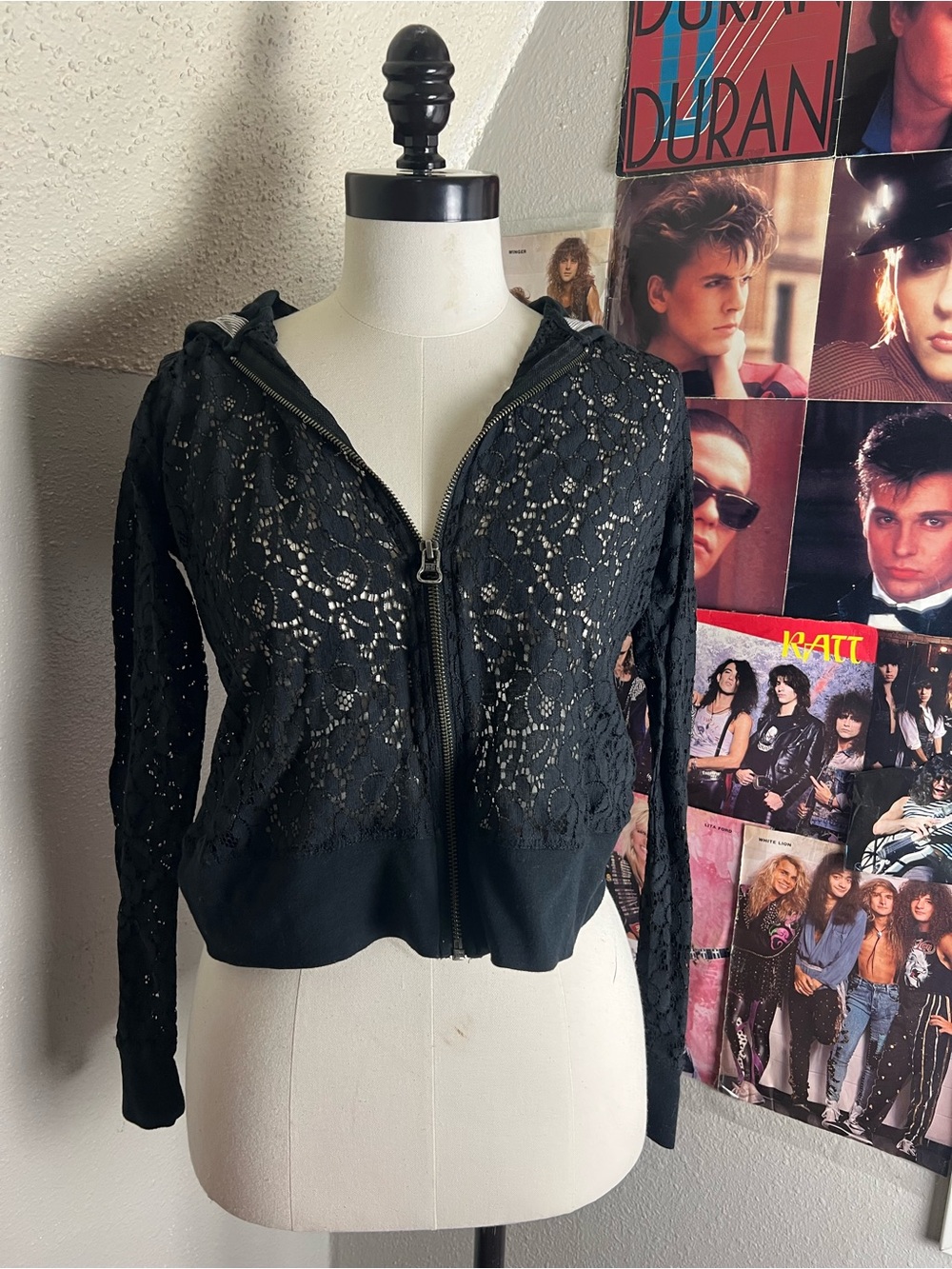 Harley-Davidson Black Lace Hooded Zip Jacket